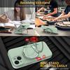 For iPhone 15 Case Compatible with MagSafe Rotating Metal Kickstand PC+Silicone Phone Cover