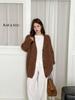 Korean Style Loose Knit Cardigan for Women - Versatile, Thick Autumn/Winter 2025 Sweater Coat