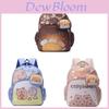 Kids School Backpack With Cartoon Capybara Print Made Of Oxford Fabric For Preschool Boys And Girls
