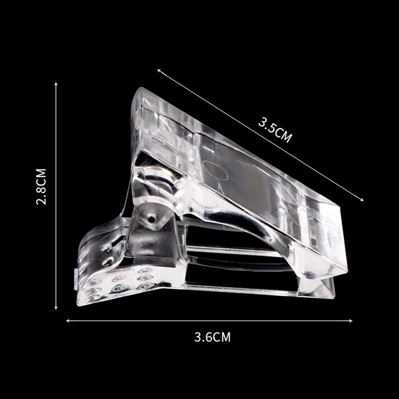 10 Pcs Transparent Nail Clip Quick Building Mold Nail Tips Clip Nail Dual Forms Finger Extension Nail Art Manicure Tools