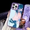 Anime L-Link Clicks Phone Case For iPhone 16 15 14 13 12 11 Pro Max White Purple Matte Laser Metallic Aurora Funda