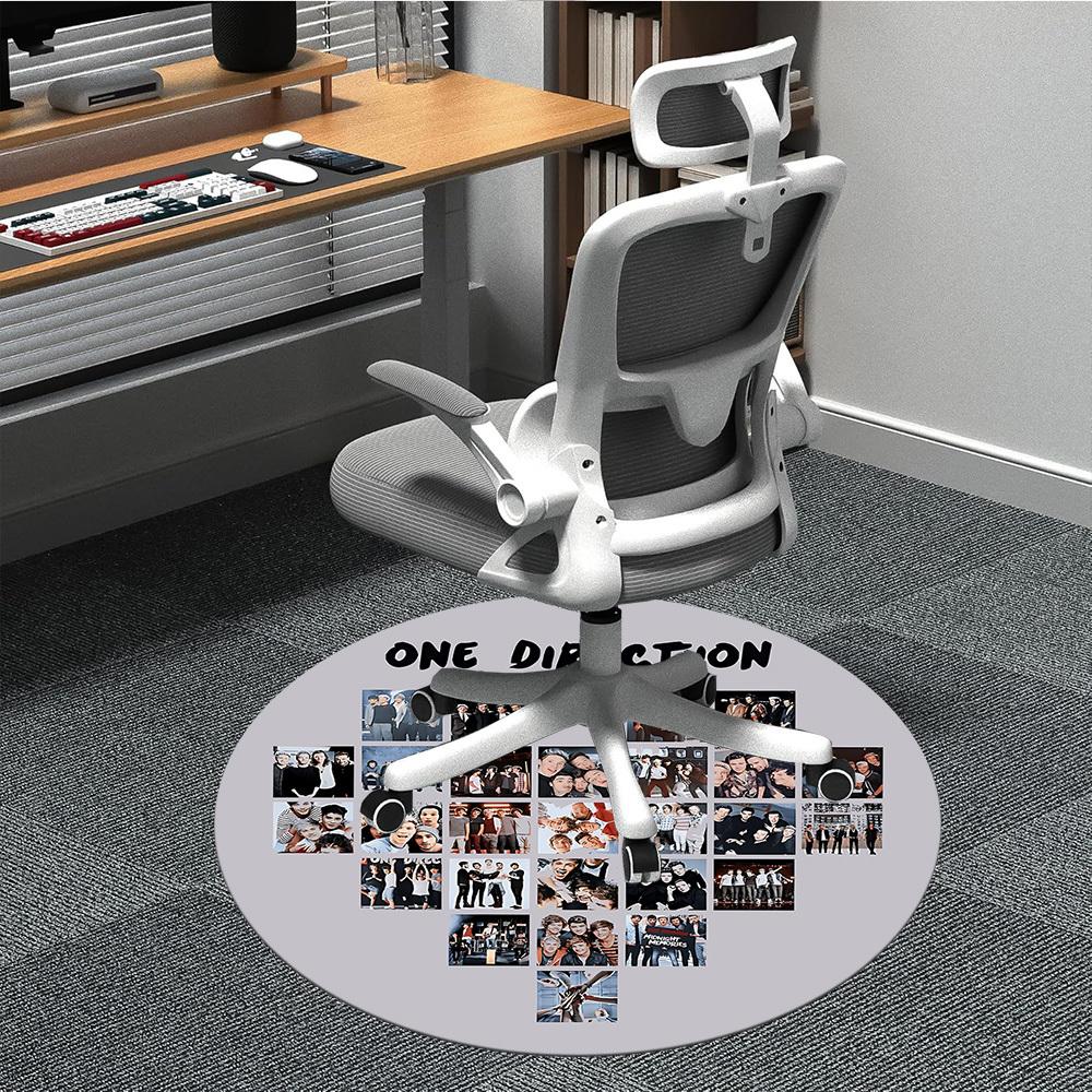 

1pc One Direction Office Round Area Rug, Indoor Mat Suitable For Office, Under Office Chairs Bedroom Living Room Home Decor, Room Deco 80cm