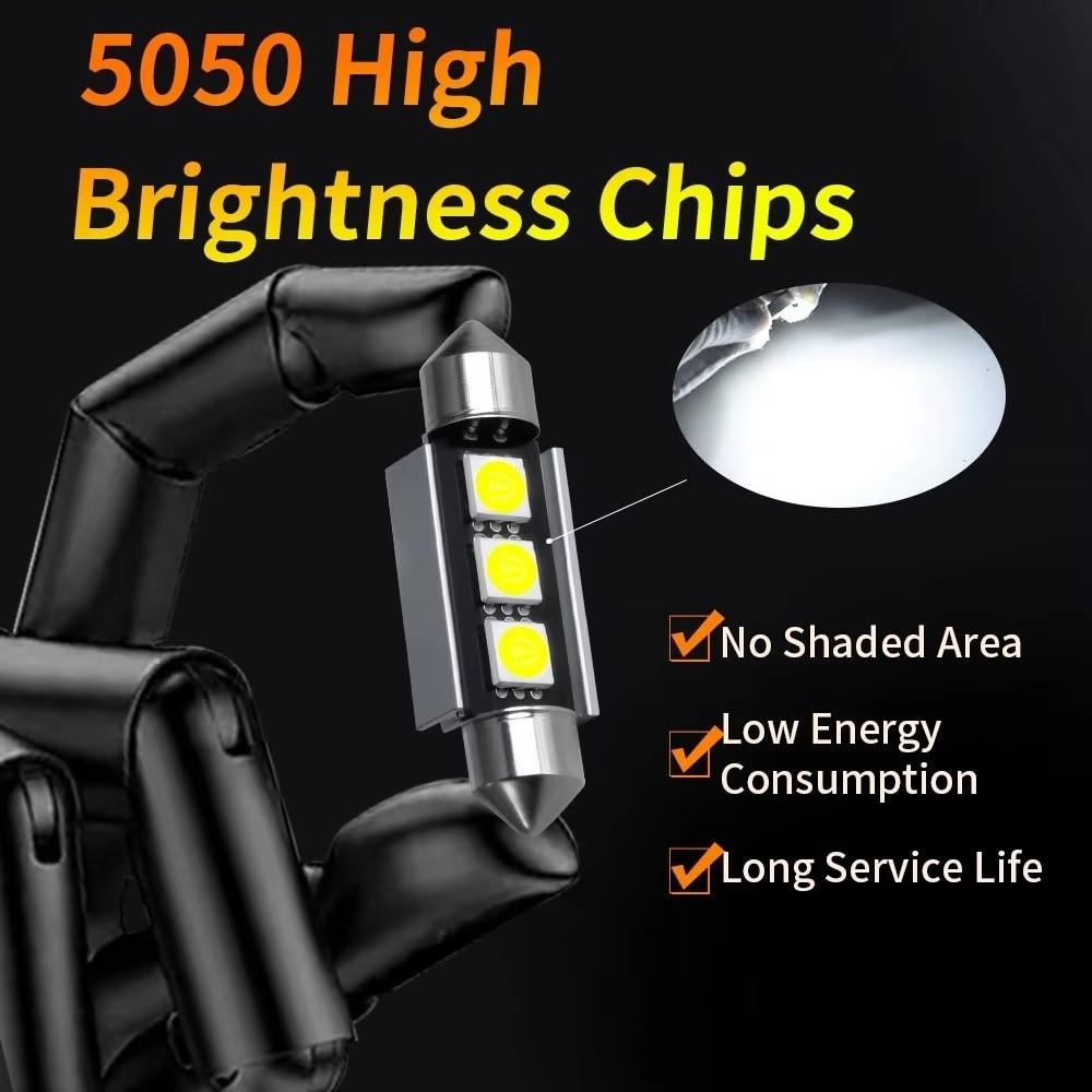 10 Pcs 31/36/39/41MM Festoon LED Bulbs 12V Reading Lighting Bulbs Car Dome Light  Reading Light