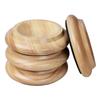 Floor Care Cups for Piano Wheels Solid Wood Set of 4 with Recessed Support Design and Bottom Pad for Indoor Floors