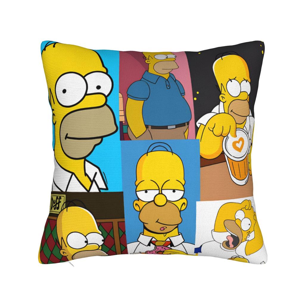 Funny S-Simpsons Family Cartoon Characters Pillow Case Vintage Pillow Cover Comfy Pillowcases For Wedding Party Home Decor