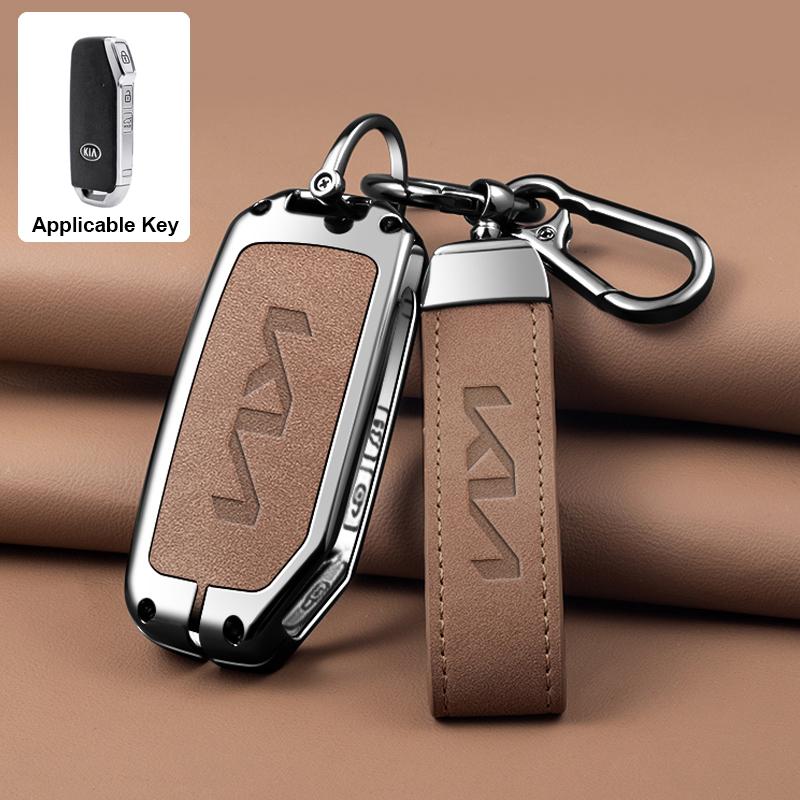 ABCDFE1 Zinc Alloy Car Remote Key Case Cover Shell Holder For Kia Sportage 2023 2024 Ray Sorento Soul Telluride Cerato 2020 K5 K8 2022