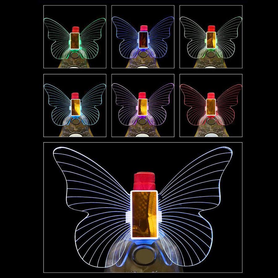 

Светодиодная RGB-бабочка с крыльями, украшение для шампанского, стробоскопическая палочка, вспышка для шампанского, винный сервиз, бутылка, бенгальская лампа 110V US Plug