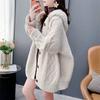 Women's Retro Hooded Cardigan Sweater - Loose Knit, Mid-Length, Autumn/Winter Style