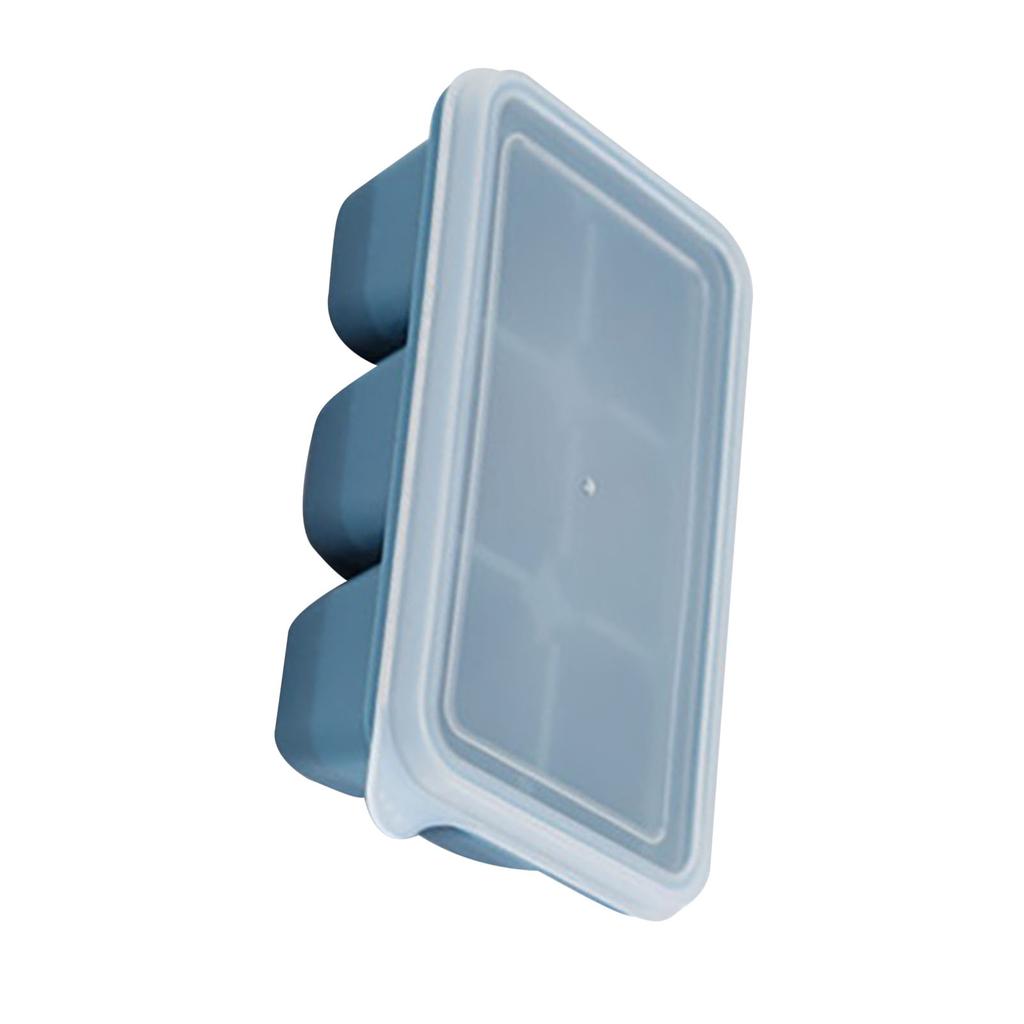 Trays Multipurpose 6 Grids Reusable Leakage Proof Easy Release Soft Bottom Silicone   Molds with Removable Lid