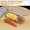 2 Stück Bento Lunchbox mit Deckel Edelstahl unterteilt Snackbehälter Tragbar Auslaufsicher Lunchbox Wiederverwendbarer Lebensmittelbehälter Büro
