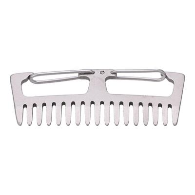 Titanium Alloy Comb Outdoor EDC Portable Antistatic Lightweight Comb Buckle Camping Tool