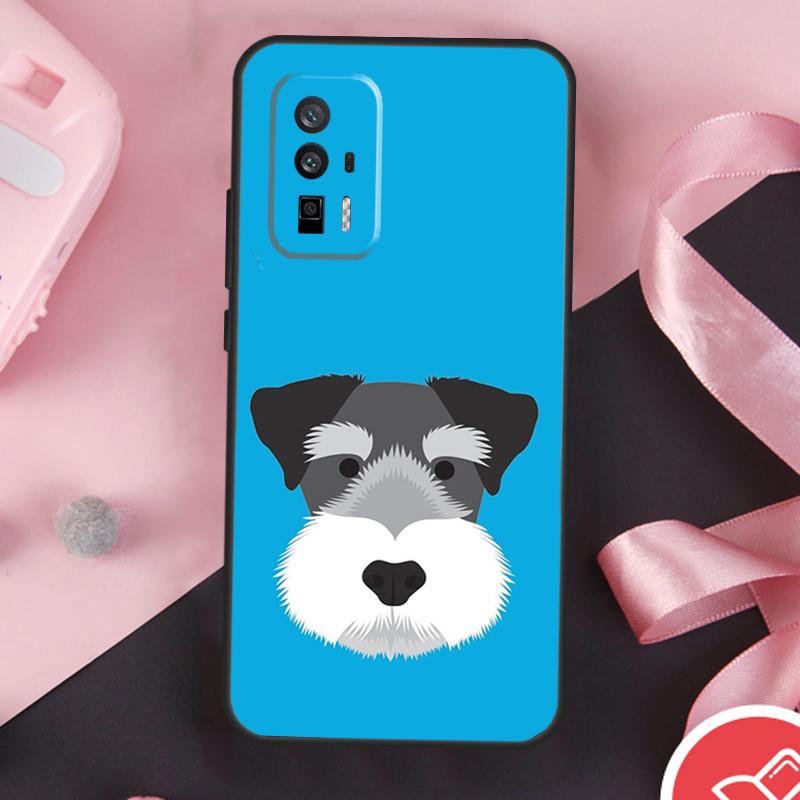 Cartoon Schnauzer Dog Case For POCO F6 X6 X3 X5 M6 Pro F3 F5 M5s Xiaomi 14 Ultra 13 12 Lite 11T 12T 13T Pro Cover