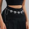 Heart Shape Meta Waist Chain Luxury Design Suit Coat Waist Chain Fashion Dress Waist Chain
