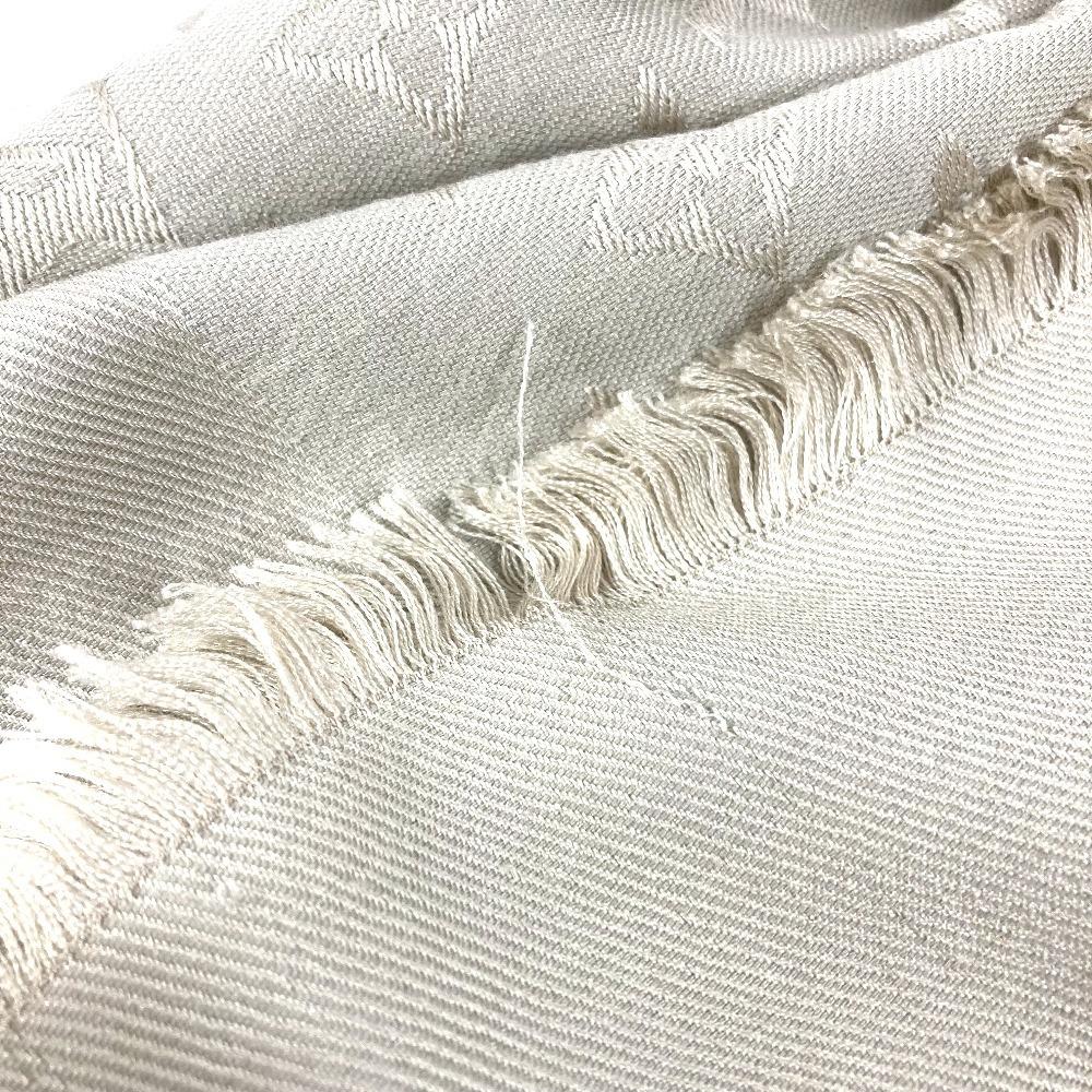 Louis Vuitton M71336 Monogram Shawl Fringe Scarf Stole Large Size Shawl Beige