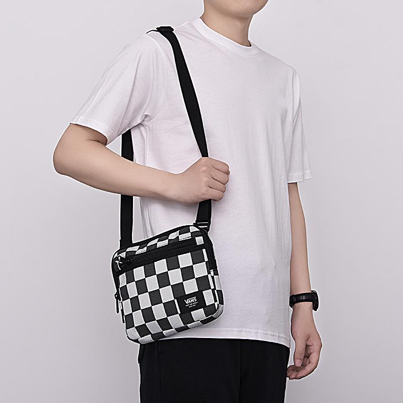 Vans Polyester Shoulder Bag Crossbody Bag Regular Men's Black White Vans VN0A4RUHO28
