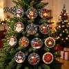 Christmas Tree Hanging Decor 12Pcs DIY Rhinestone Painting Ornament Kit, Faux Pearl Supplies for Adults Art Adults, Holiday Wreath Mantel Craft