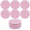 6Pcs Heat-resistant Woven Round  Coaster Set with Holder Tableware Mat Cup Coaster  Household