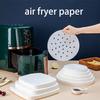 Packung mit 100 Heißluftfritteusenpapier 230°C Hitzebeständig Lebensmittel Backen Ölabsorbierende Matte Ölpapier Pad Zubehör für Heimküche