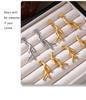 Qiong Yao Gold-Plated Irregular Tree Branch Dangle Earrings, Stainless Steel Studs, Colorfast Design