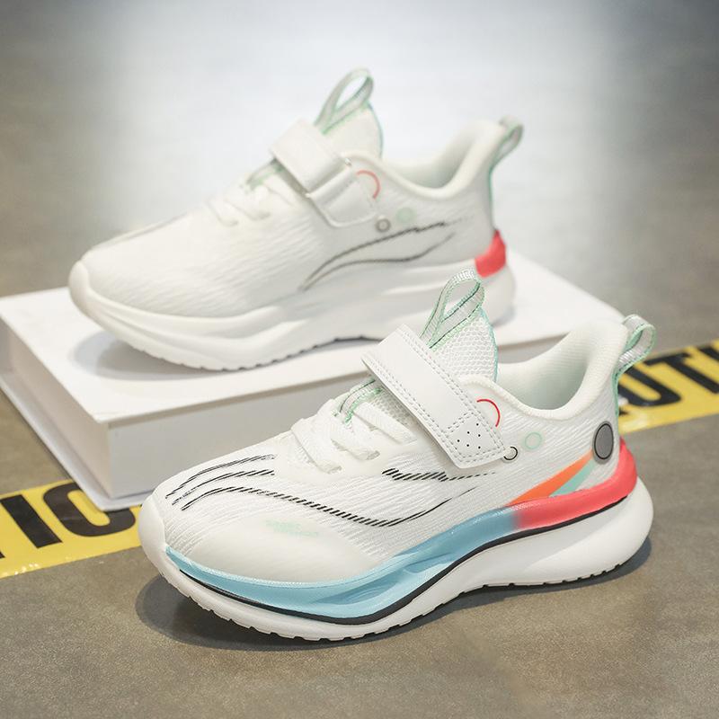 Kids 2025 Shock Absorption Ultra Light Racing Running Shoes Boys and Girls Middle and Older Children Breathable Student Competition Training Shoes