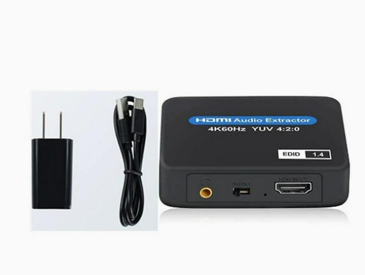 HDMI 2.0 Audio Splitter with SPDIF/3.5mm Optical Output, 4K Converter Adapter