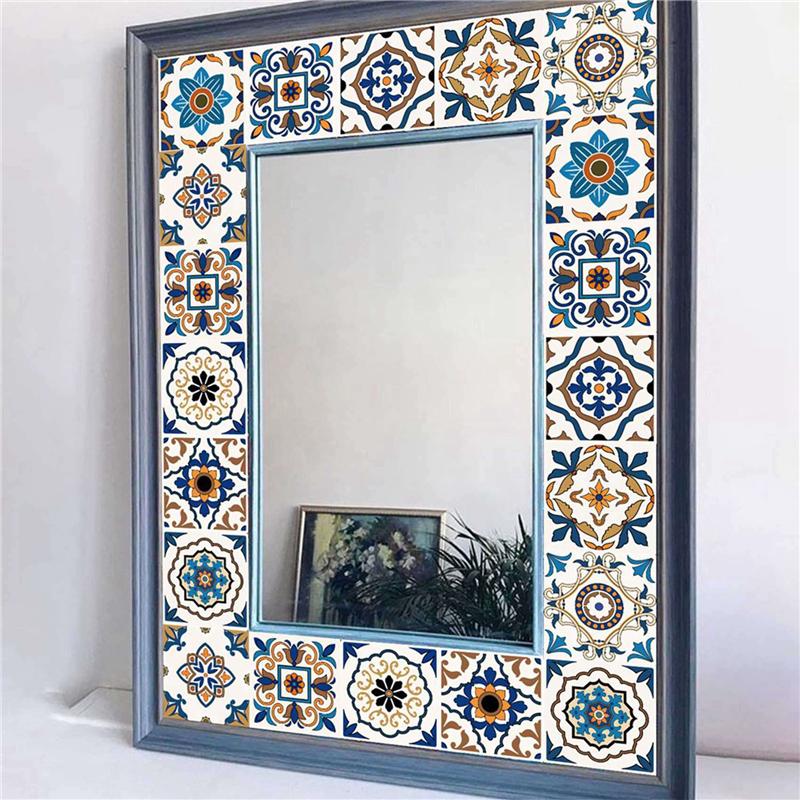 48PCS Self-Adhesive Anti-Oil Sticker Kitchen Stove High Temperature Tile Cabinet Waterproof Wall Sticker -S-B61B