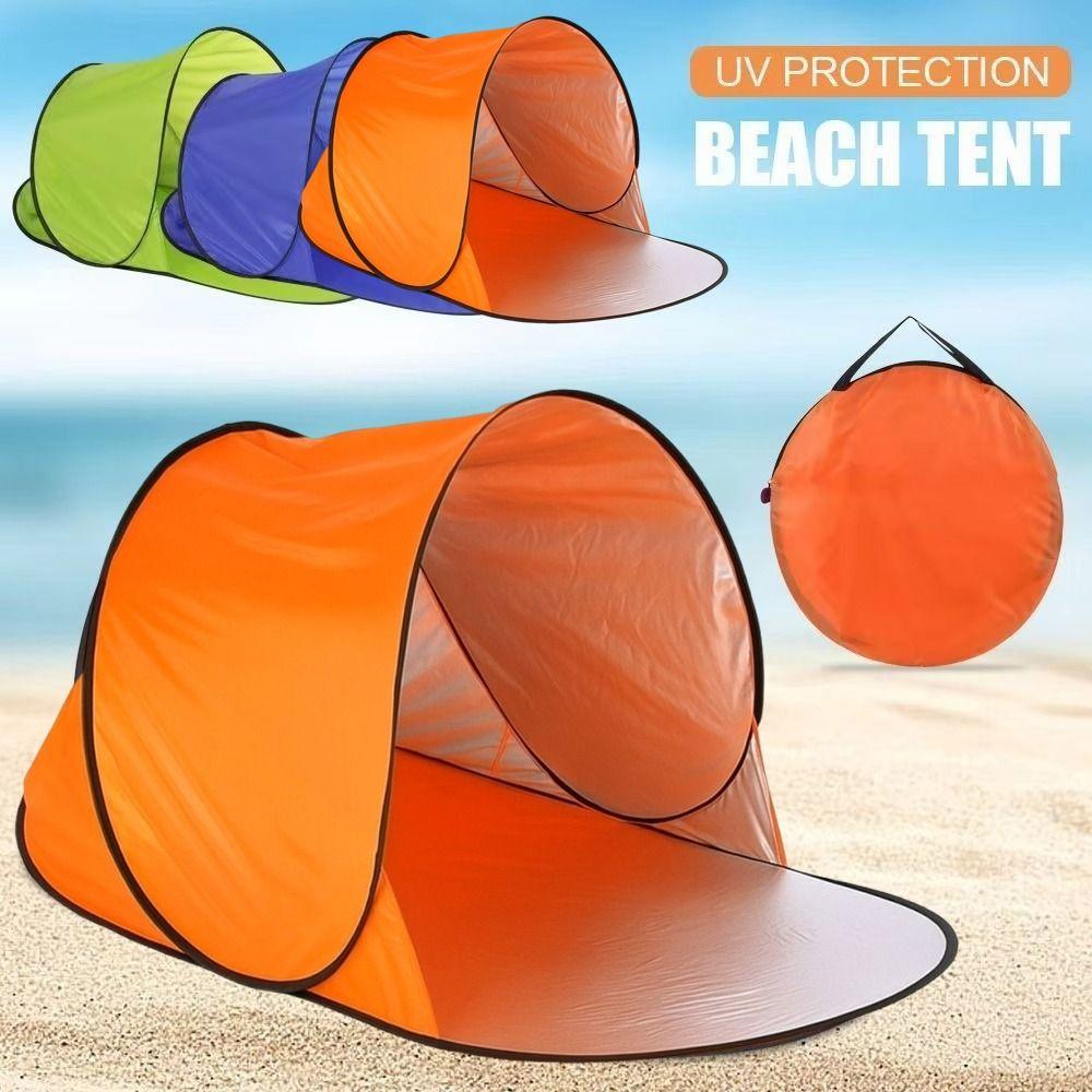 Instant Pop-up Small Folding Tent Silver Coated Mini Beach Headrest Sun Shelter  Camping
