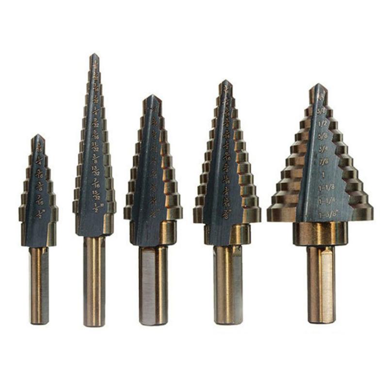 3Pcs Hss Cobalt Multiple Hole 50 Sizes Step Drill Bit Set Tools