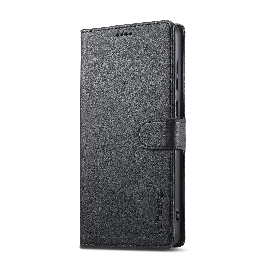 LC.IMEEKE For Samsung Galaxy A07 4G Case Calf Texture PU Leather Stand Wallet Phone Cover