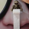 Skull Toilet Paper Holder Wall Mount Toilet Tissue Paper Roll Storage Holder Resin Skeleton Figurine Gothic Bathroom Accessory