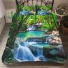 Foss Dynetrekksett Naturlandskap Dynetrekk Putetrekk Landskap Skog Foss Queen Size Polyester Sengetøysett