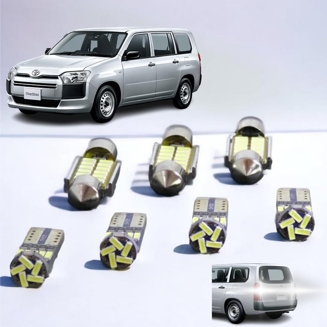 

LED Interior Light License Plate Light Backup Light Set for Toyota Probox Succeed NCP NHP NSP160V Includes Installation Easy Interior Car Compatible белый