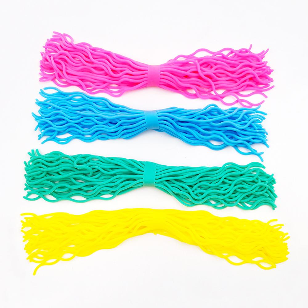 Silicone world Worm Noodle Stretch String TPR Rope Anti Stress Toys String Fidget Autism Vent Toys Decompression Toys Vent Toys