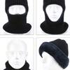 1Pcs/Set Men's Thermal Hat Winter Knitted Windproof Full Face Mask Balaclava, Knitted Hat with Neck Cover, Warm Thermal Lined Men and Women