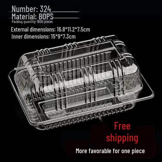 Eco-Friendly Transparent Pastry Box - Round Cat Head & Rectangular Cake Design