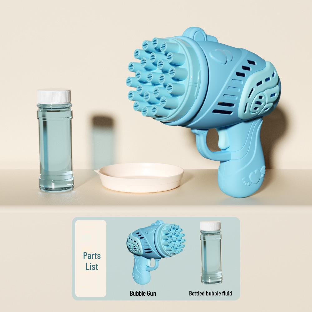 Automatic Bubble Blowing Gun for Kids - Light-Up Handheld Toy