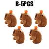 Cute Capybara Keychain Plush Toy with Bubble Popping and Tail Wagging Fun Stuffed Animal Key Ring for Bag Backpack Purse