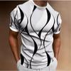 Modisches Herren-Rundhals-Kurzarm-3D-Casual-Farbprint-Casual-Kurzarm-Rundhals-T-Shirt