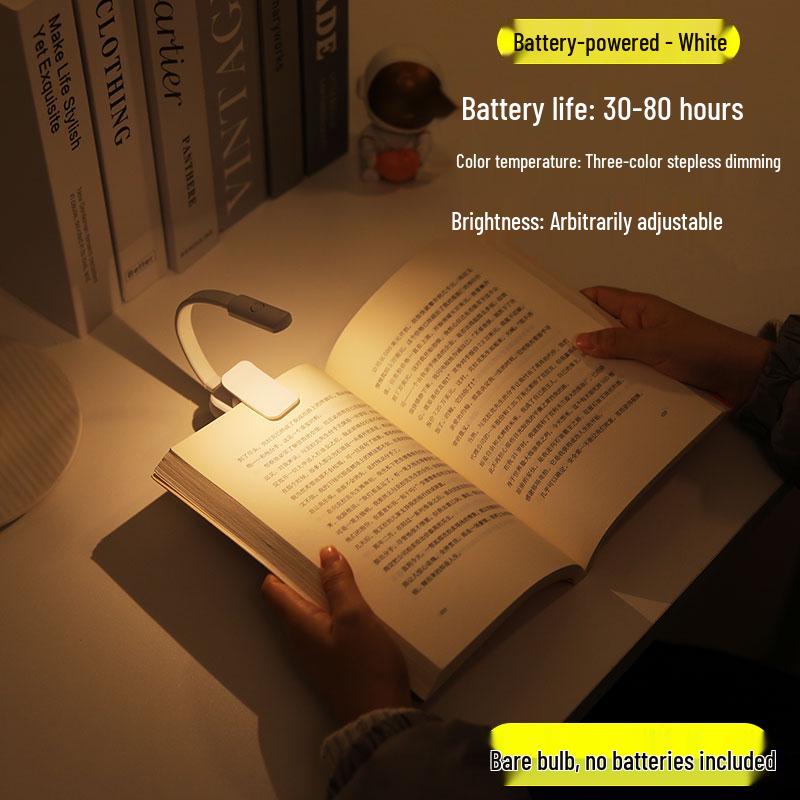 Rechargeable Mini Clip-On Reading Lamp - Dormitory & Bedside Study Light
