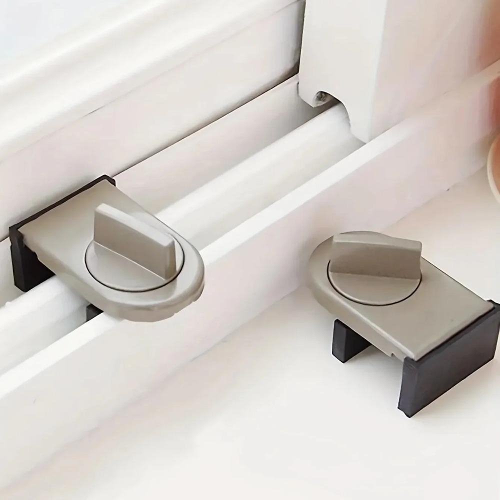 4PCS Sliding Window Lock Sash Stopper Cabinet Locks Straps Door Restrictor Baby Kids Child Safety Anti-Theft Home Security