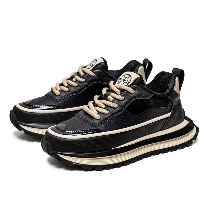 Men's Shoes British Style Walking Sneakers Men Fashion Casual Sneaker Men Winter Street Style Platform Shoes Male Punk