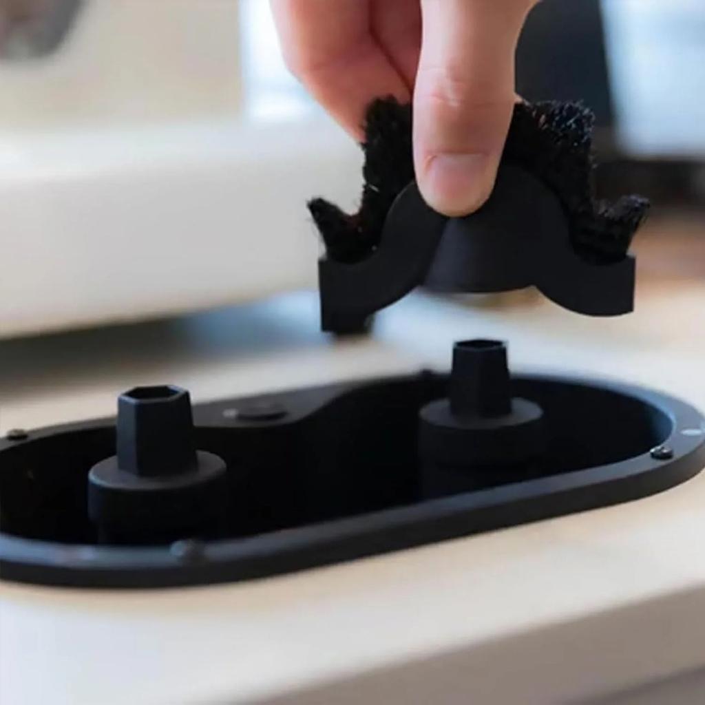 Coffee Portafilter Cleaning Kit, Portafilter Cleaning Holder, Premium Clean Holder, With Precision Deep-Clean Brush & -Spill Grounds Tray