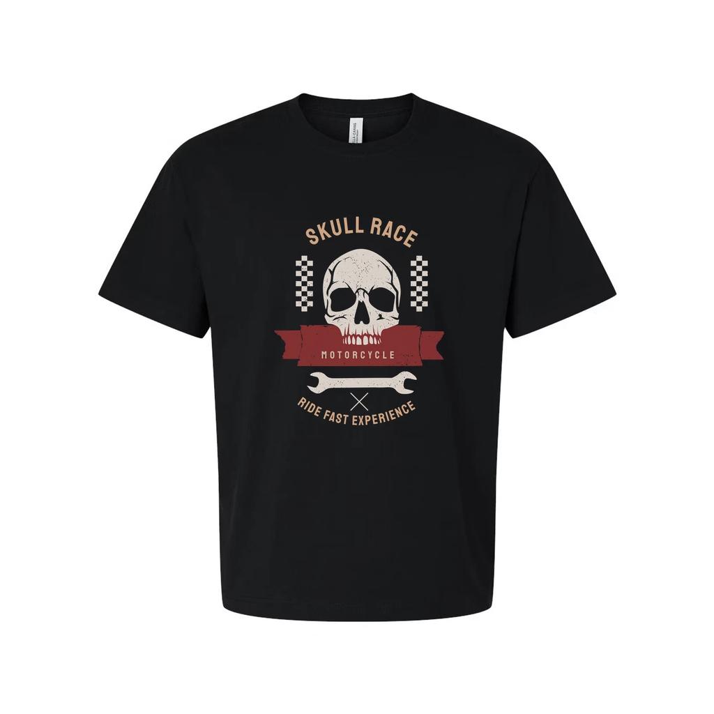 Unisex Skull Race Motorcycle Graphic Tee