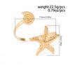 2025 Trendy Starfish Open Cuff Bangles Adjustable Armband Silver Gold Color Punk Flower Conch Geometric Upper Arm Bracelet for Women Beach Jewelry