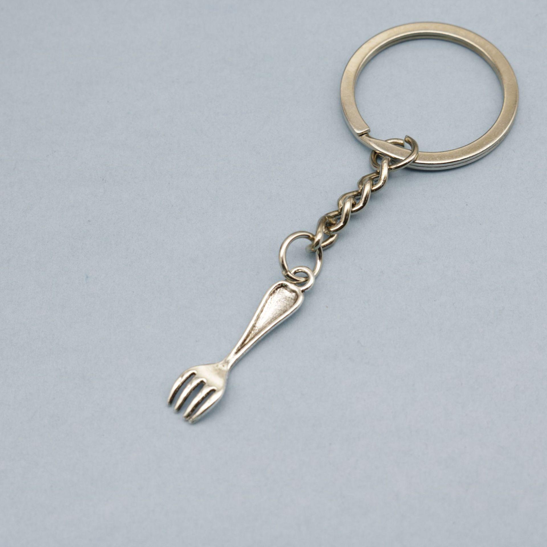 Trendy Jewelry Fork Keychain Pendant