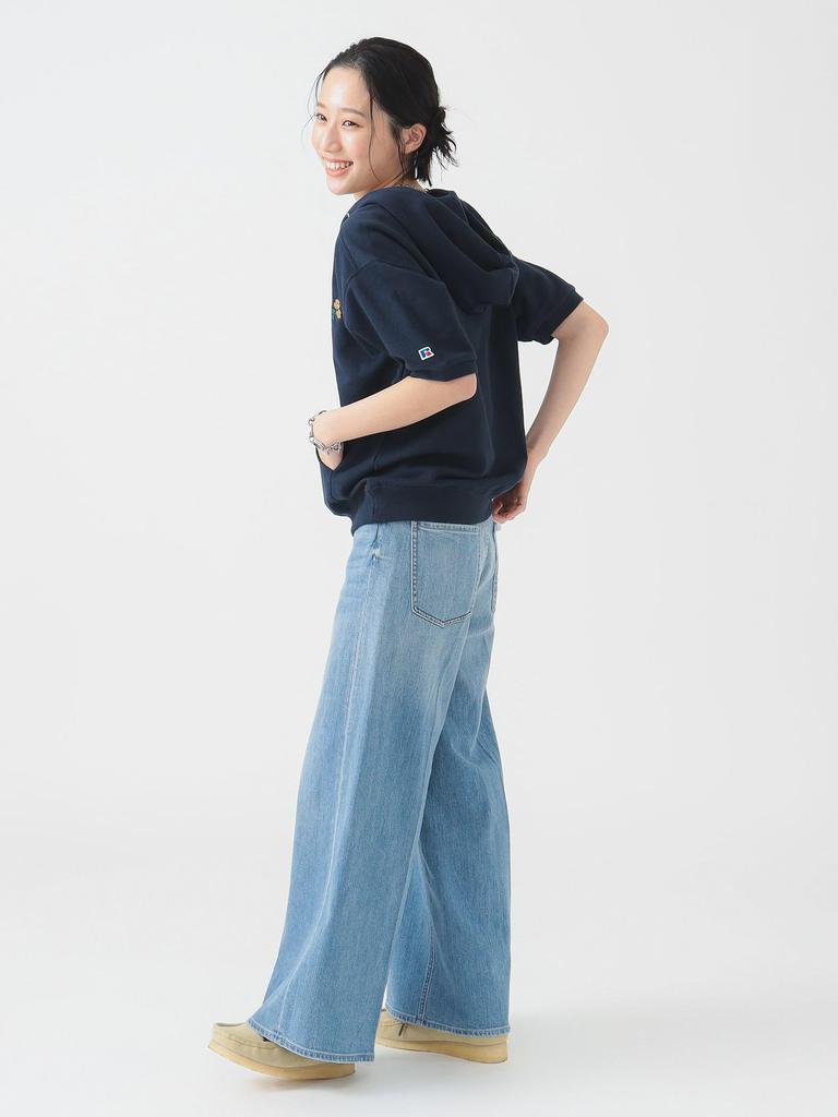 B.:MING LIFE STORE by BEAMS S/S Sweatshirt [Sonderbestellung] RUSSELL ATHLETIC Print Kapuzenpullover Damen MID_NIGHT ONE SIZE