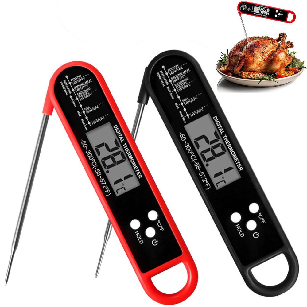 

Цифровой пищевой термометр Мгновенный термометр для мяса (2 шт.) красный/чёрный