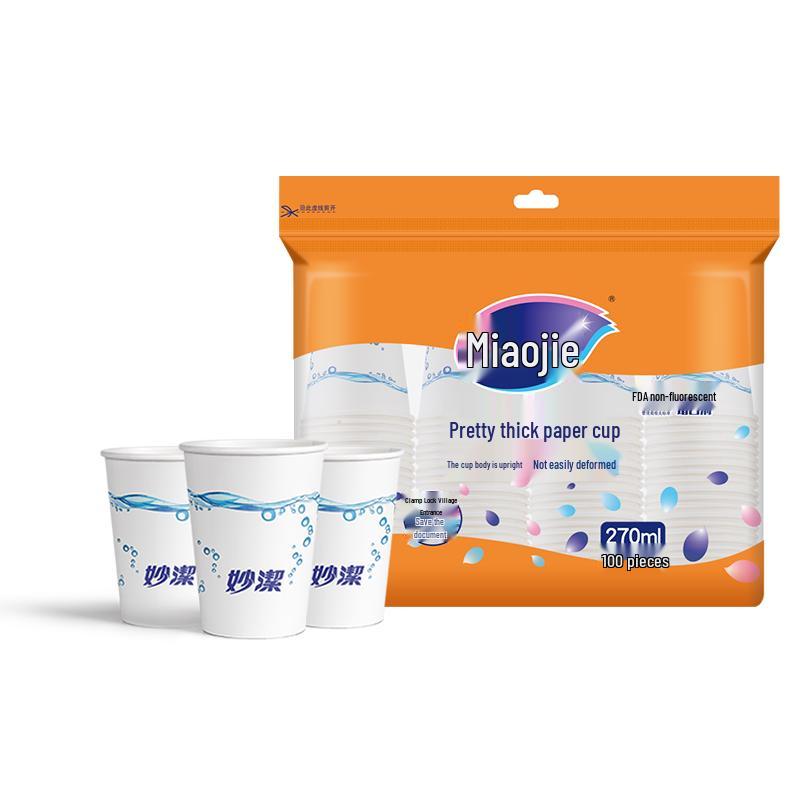 Miaojie MDCA100 Thick Disposable Paper Cups