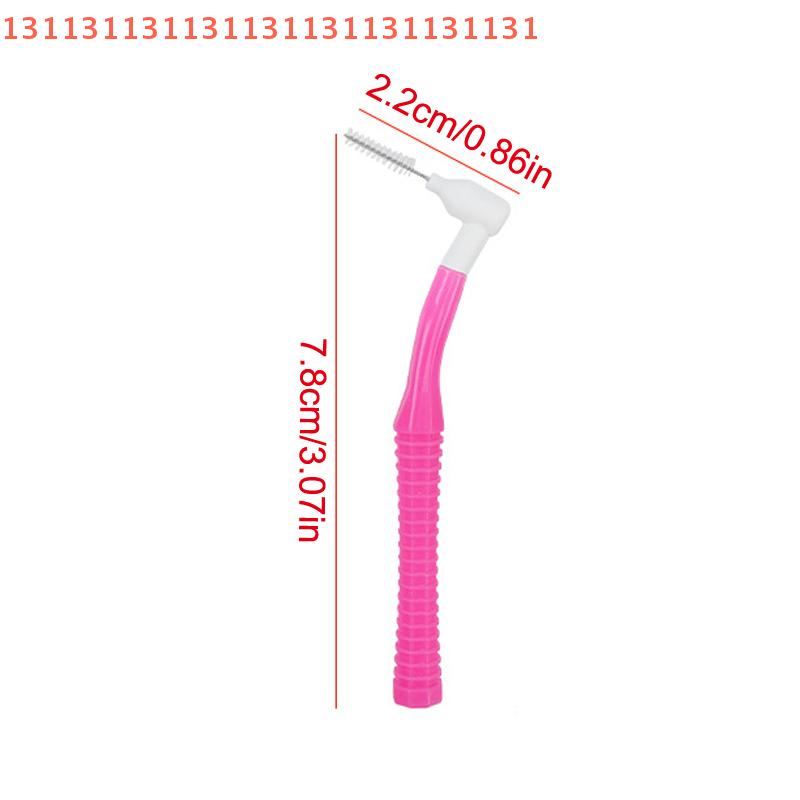 Replaceable Interdental Brush With Dust Cover Soft Mini Brush L-type Tooth Floss Cleaning Between Teeth Oral Care Toothpicks