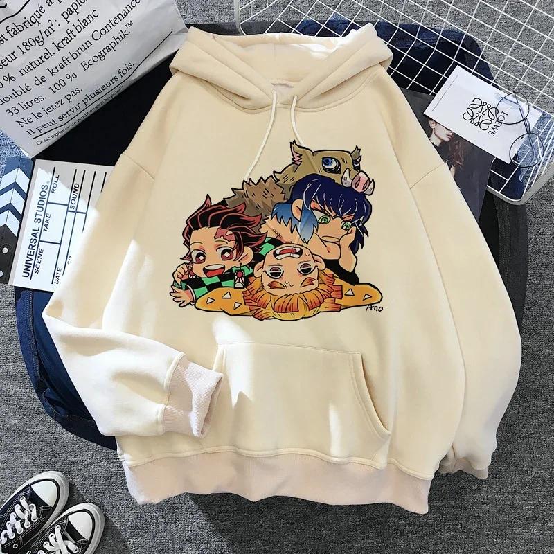 Demon Slayer Japanese Anime Hoodie 2000s Japanese Style Y2k Men's Fashion Casual Hoodie Harajuku Cartoon Hoodie